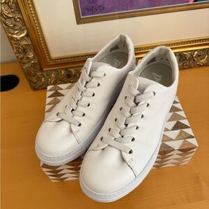 Paul Green White Leather Women's Sneakers